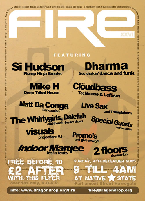 FIRE XXVI flyer (back)