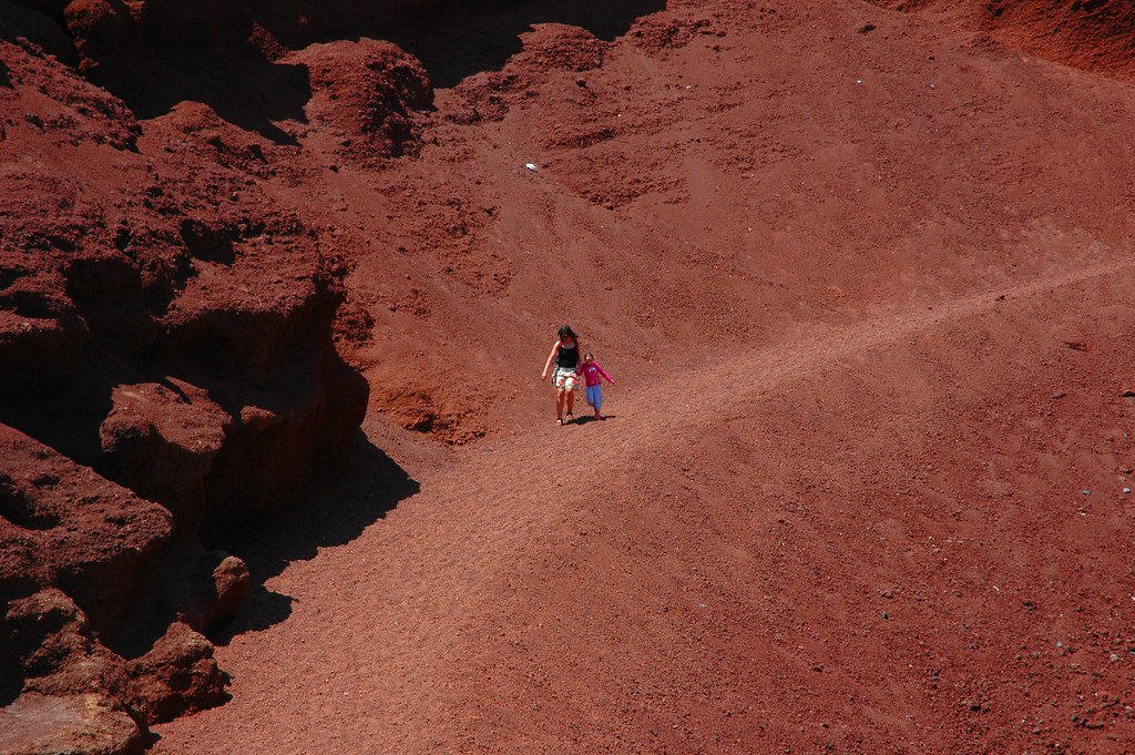 Just walking down to a volcanic crater
