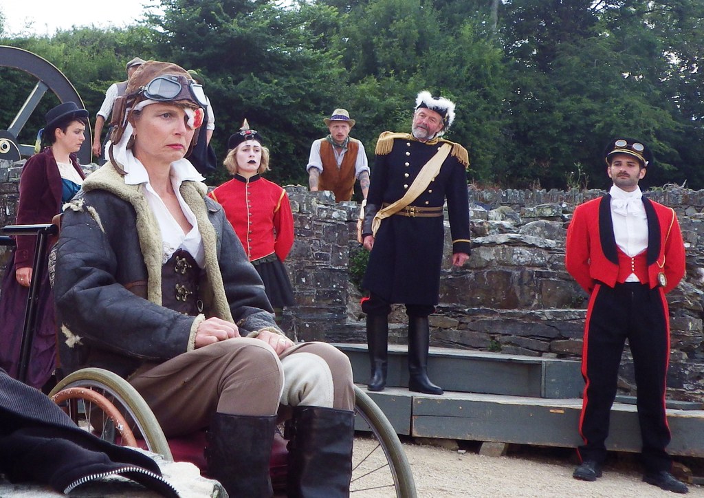 The Duke, played by Ian Wood, addresses Queen Hippolyta, played by Director Georgina Ferry