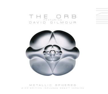 Album cover reading The Orb featuring David Gilmour, Metallic Spheres, with a silver sphere sculpture