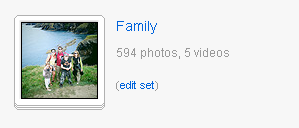 Flickr set thumbnail titled Family, 594 photos, 5 videos