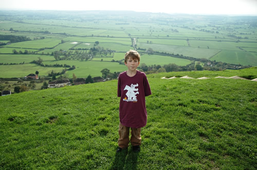 Felix at Glastonbury Tor, October 2006