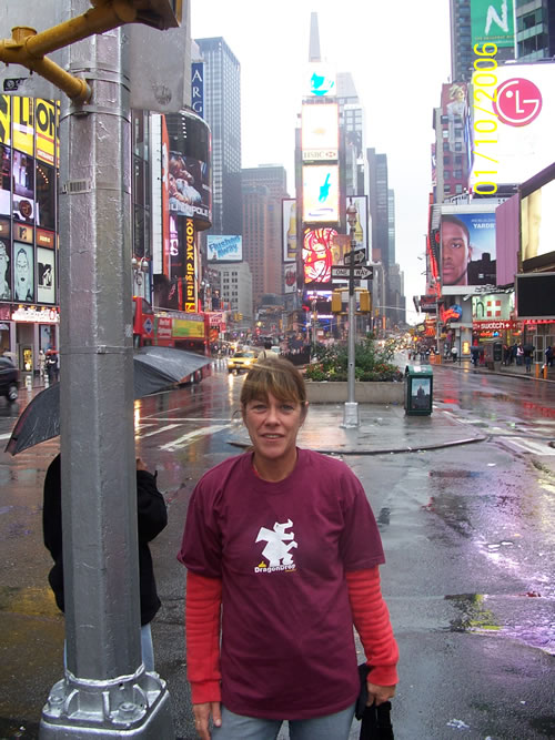 Fi in NYC — Times Square, October 2006